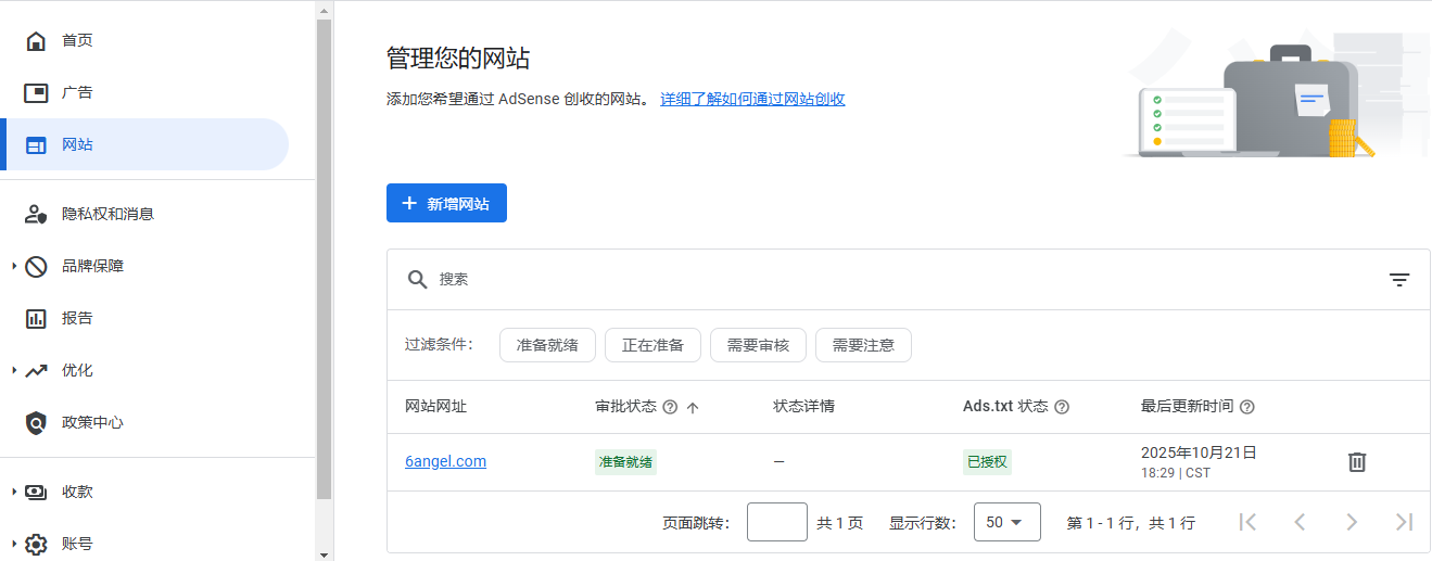 2025年注册谷歌联盟Adsense实战 - 第1张图片 | 魏德龙博客 2025年注册谷歌联盟Adsense实战 - 第1张图片